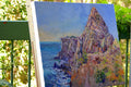Original art for sale at UGallery.com | Malibu Rock, Southwestern Landscape, Noon by Suren Nersisyan | $1,050 | oil painting | 24' h x 30' w | thumbnail 2