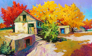 Original art for sale at UGallery.com | Fall and Old Farm House by Suren Nersisyan | $1,500 | oil painting | 24' h x 36' w | photo 1