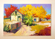 Original art for sale at UGallery.com | Fall and Old Farm House by Suren Nersisyan | $1,500 | oil painting | 24' h x 36' w | thumbnail 3