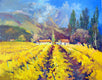 Original art for sale at UGallery.com | Fall Vineyards in France, Cloudy Day by Suren Nersisyan | $1,500 | oil painting | 24' h x 30' w | thumbnail 1