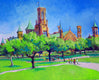 Original art for sale at UGallery.com | Smithsonian Castle in Washington DC, Noon by Suren Nersisyan | $850 | oil painting | 24' h x 30' w | thumbnail 1