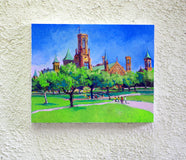 Original art for sale at UGallery.com | Smithsonian Castle in Washington DC, Noon by Suren Nersisyan | $850 | oil painting | 24' h x 30' w | thumbnail 2