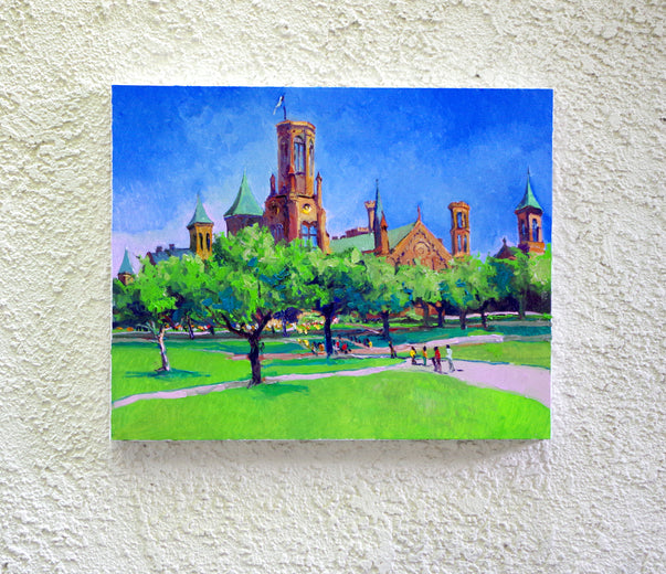 Smithsonian Castle in Washington DC, Noon by Suren Nersisyan |  Side View of Artwork 