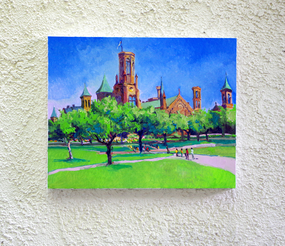 Smithsonian Castle in Washington DC, Noon by Suren Nersisyan |  Side View of Artwork 
