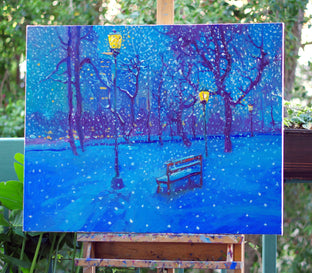 Snowing in the Park by Suren Nersisyan |  Context View of Artwork 