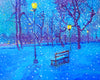 Original art for sale at UGallery.com | Snowing in the Park by Suren Nersisyan | $975 | oil painting | 24' h x 30' w | thumbnail 1