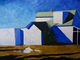 Original art for sale at UGallery.com | In Back of the Grocery Store by Mitchell Freifeld | $600 | oil painting | 30' h x 40' w | photo 1