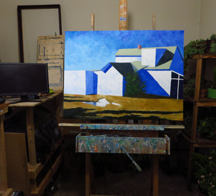 Original art for sale at UGallery.com | In Back of the Grocery Store by Mitchell Freifeld | $600 | oil painting | 30' h x 40' w | photo 3