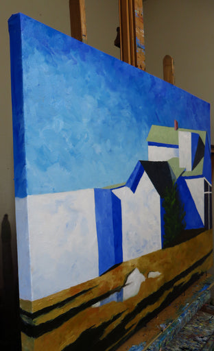 Original art for sale at UGallery.com | In Back of the Grocery Store by Mitchell Freifeld | $600 | oil painting | 30' h x 40' w | photo 2