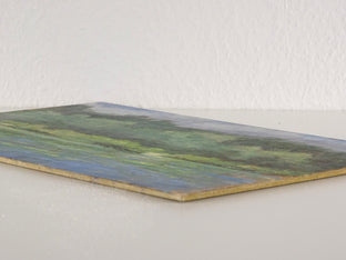 Original art for sale at UGallery.com | Reflections in Turquoise by Ingo Ulrich | $325 | oil painting | 7.9' h x 11.8' w | photo 2