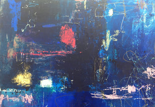 Original art for sale at UGallery.com | Into the Deep by Julie Weaverling | $1,080 | mixed media artwork | 30' h x 40' w | photo 2