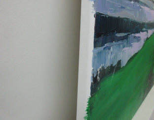 Lakeside Houses, Ireland by Janet Dyer |  Side View of Artwork 