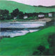 Original art for sale at UGallery.com | Lakeside Houses, Ireland by Janet Dyer | $1,000 | acrylic painting | 20' h x 20' w | thumbnail 1