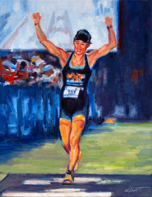 Original art for sale at UGallery.com | Ironman Finish - Commission by Warren Keating | $850 | oil painting | 14' h x 11' w | photo 1