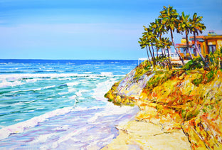 Original art for sale at UGallery.com | House. Ocean. by Iryna Kastsova | $1,950 | acrylic painting | 32' h x 47' w | photo 1