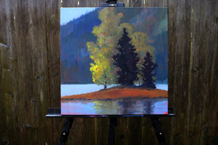 Original art for sale at UGallery.com | Island Trees by Nancy Merkle | $600 | oil painting | 16' h x 16' w | photo 3