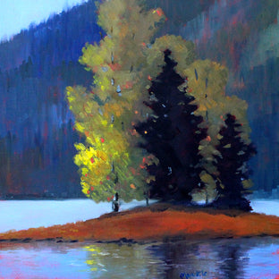 Original art for sale at UGallery.com | Island Trees by Nancy Merkle | $600 | oil painting | 16' h x 16' w | photo 1