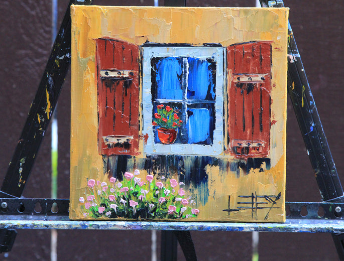 A Summer in Italy by Lisa Elley |  Side View of Artwork 
