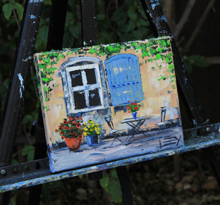 Piece of Italy by Lisa Elley |  Side View of Artwork 
