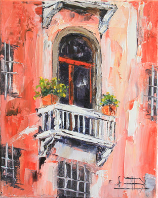 Original art for sale at UGallery.com | Dreaming of Italy by Lisa Elley | $250 | oil painting | 10' h x 8' w | photo 1