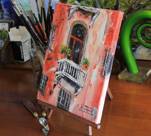Original art for sale at UGallery.com | Dreaming of Italy by Lisa Elley | $250 | oil painting | 10' h x 8' w | photo 2