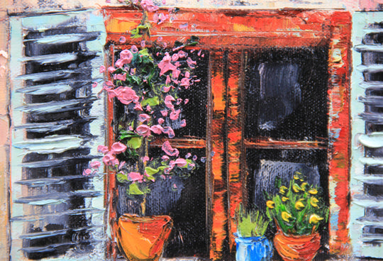 Italian Window by Lisa Elley |  Closeup View of Artwork 
