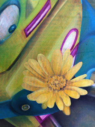 Original art for sale at UGallery.com | It Loves Me by Diane Flick | $975 | mixed media artwork | 12' h x 12' w | photo 4