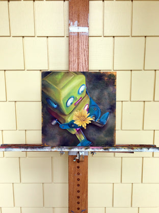 Original art for sale at UGallery.com | It Loves Me by Diane Flick | $975 | mixed media artwork | 12' h x 12' w | photo 3