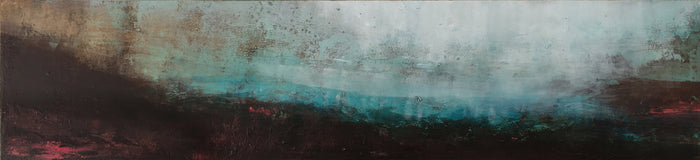 Original art for sale at UGallery.com | I Walk Alone to Be with You by Agata Kijanka | $1,300 | mixed media artwork | 10' h x 42' w | thumbnail 1