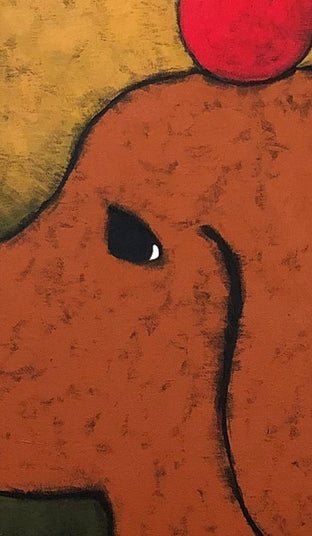 Dog Ball Bird by Jaime Ellsworth |   Closeup View of Artwork 