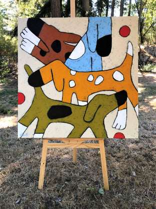 Original art for sale at UGallery.com | Dogpatch by Jaime Ellsworth | $2,250 | acrylic painting | 36' h x 36' w | photo 3