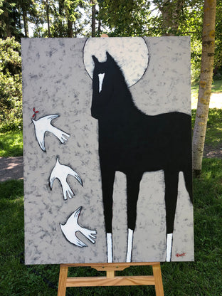 Original art for sale at UGallery.com | Taking Flight by Jaime Ellsworth | $2,325 | acrylic painting | 40' h x 30' w | photo 3
