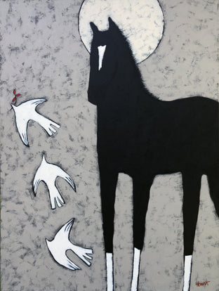 Original art for sale at UGallery.com | Taking Flight by Jaime Ellsworth | $2,325 | acrylic painting | 40' h x 30' w | photo 1