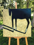 Original art for sale at UGallery.com | Blue Horse by Jaime Ellsworth | $1,100 | oil painting | 24' h x 24' w | thumbnail 3