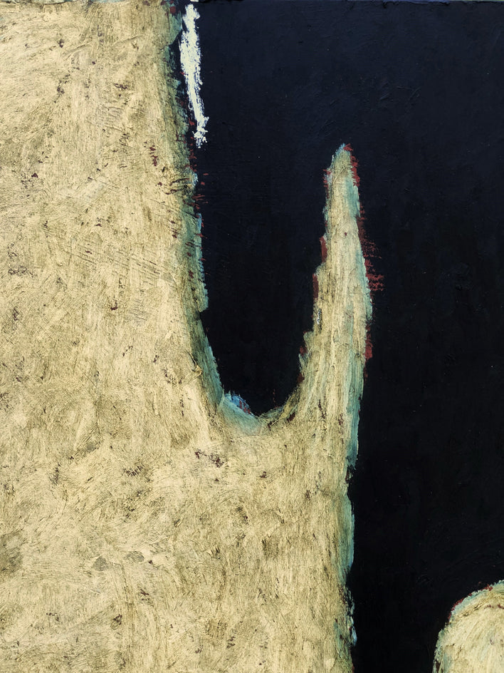 Blue Horse by Jaime Ellsworth |  Closeup View of Artwork 