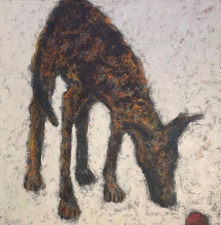 Original art for sale at UGallery.com | Coyote by Jaime Ellsworth | $4,100 | oil painting | 36' h x 36' w | photo 1