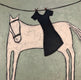Original art for sale at UGallery.com | Little Black Dress by Jaime Ellsworth | $4,100 | oil painting | 36' h x 36' w | thumbnail 1