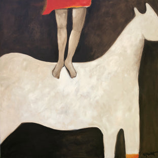 Original art for sale at UGallery.com | Rider by Jaime Ellsworth | $4,800 | oil painting | 48' h x 48' w | photo 1