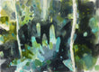 Original art for sale at UGallery.com | Living Rainforest by Jamal Sultan | $525 | gouache painting | 11' h x 15' w | thumbnail 1