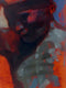 Original art for sale at UGallery.com | Joven Rojo by Jamal Sultan | $475 | oil painting | 11.5' h x 8.5' w | thumbnail 4