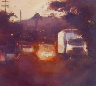 Original art for sale at UGallery.com | Guagua Y Atardecer by Jamal Sultan | $425 | oil painting | 8' h x 8' w | photo 4