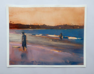 Original art for sale at UGallery.com | Los Playeros by Jamal Sultan | $525 | oil painting | 10.25' h x 13.25' w | photo 3