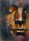 Original art for sale at UGallery.com | Mask #3 by Jamal Sultan | $475 | oil painting | 11.5' h x 8.5' w | thumbnail 1