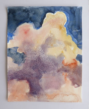 Original art for sale at UGallery.com | Nubes y Cielo by Jamal Sultan | $525 | watercolor painting | 14' h x 11' w | photo 3