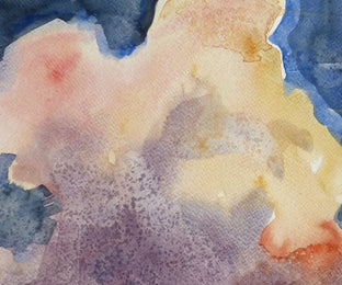 Original art for sale at UGallery.com | Nubes y Cielo by Jamal Sultan | $525 | watercolor painting | 14' h x 11' w | photo 4