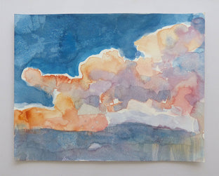 Original art for sale at UGallery.com | Nubes y Lluvia by Jamal Sultan | $525 | watercolor painting | 11' h x 14' w | photo 3