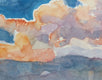Original art for sale at UGallery.com | Nubes y Lluvia by Jamal Sultan | $525 | watercolor painting | 11' h x 14' w | thumbnail 4