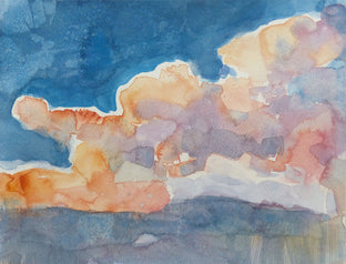 Original art for sale at UGallery.com | Nubes y Lluvia by Jamal Sultan | $525 | watercolor painting | 11' h x 14' w | photo 1