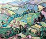 Original art for sale at UGallery.com | Mountain Twilight by James Hartman | $1,150 | encaustic artwork | 20' h x 24' w | thumbnail 1