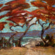 Original art for sale at UGallery.com | Path to Hidden Beach by James Hartman | $850 | encaustic artwork | 18.5' h x 18.5' w | thumbnail 1